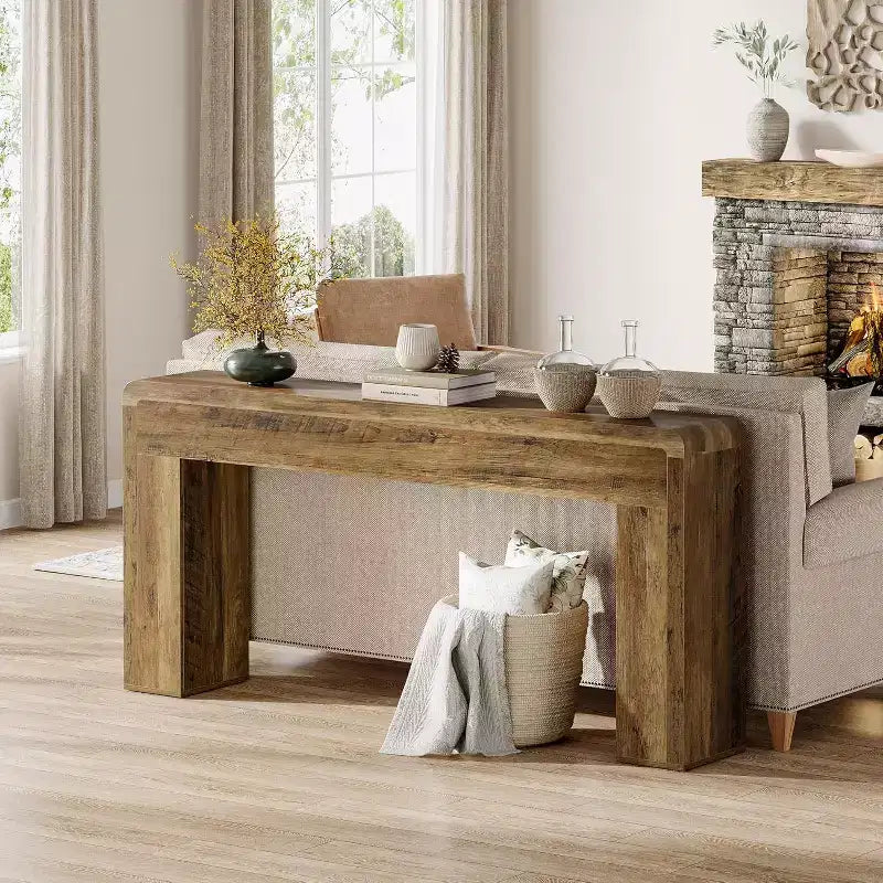 70.9-Inch Extra Long Console Table,Wooden Sofa Table Behind Couch, Farmhouse Entryway Console for Living Room, Hallway, Foyer