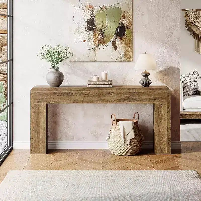 70.9-Inch Extra Long Console Table,Wooden Sofa Table Behind Couch, Farmhouse Entryway Console for Living Room, Hallway, Foyer