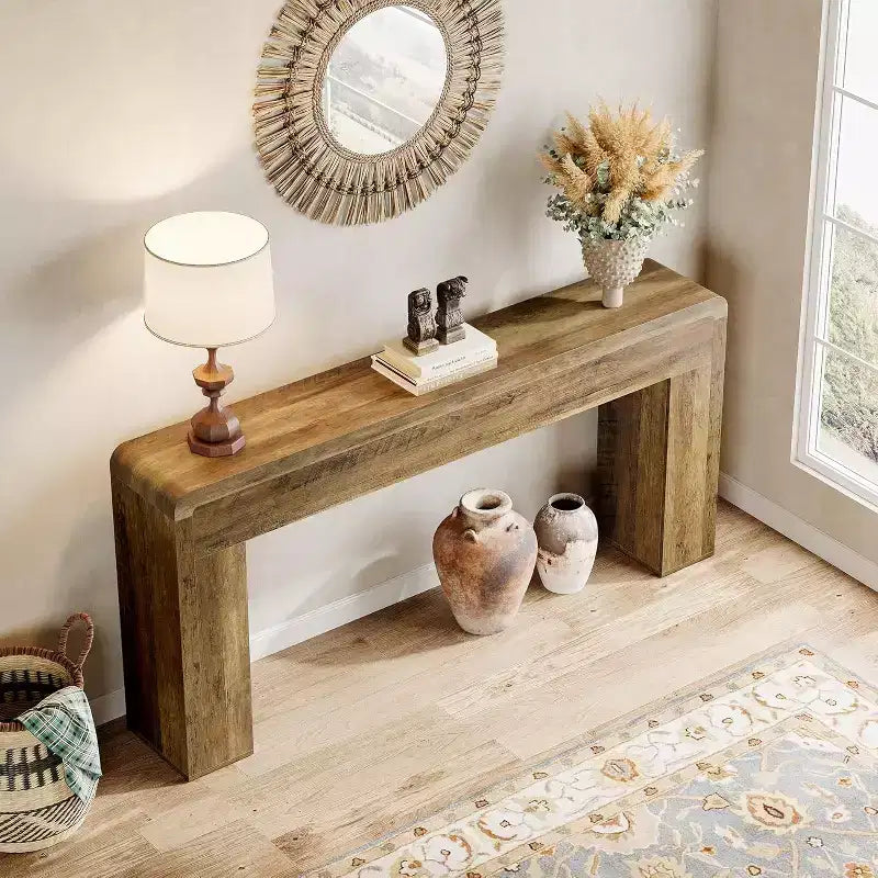 70.9-Inch Extra Long Console Table,Wooden Sofa Table Behind Couch, Farmhouse Entryway Console for Living Room, Hallway, Foyer