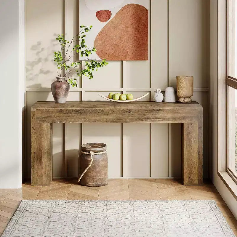 70.9-Inch Extra Long Console Table,Wooden Sofa Table Behind Couch, Farmhouse Entryway Console for Living Room, Hallway, Foyer