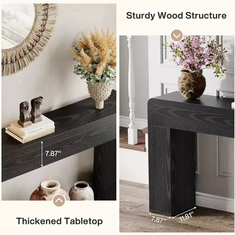 70.9-Inch Extra Long Console Table,Wooden Sofa Table Behind Couch, Farmhouse Entryway Console for Living Room, Hallway, Foyer