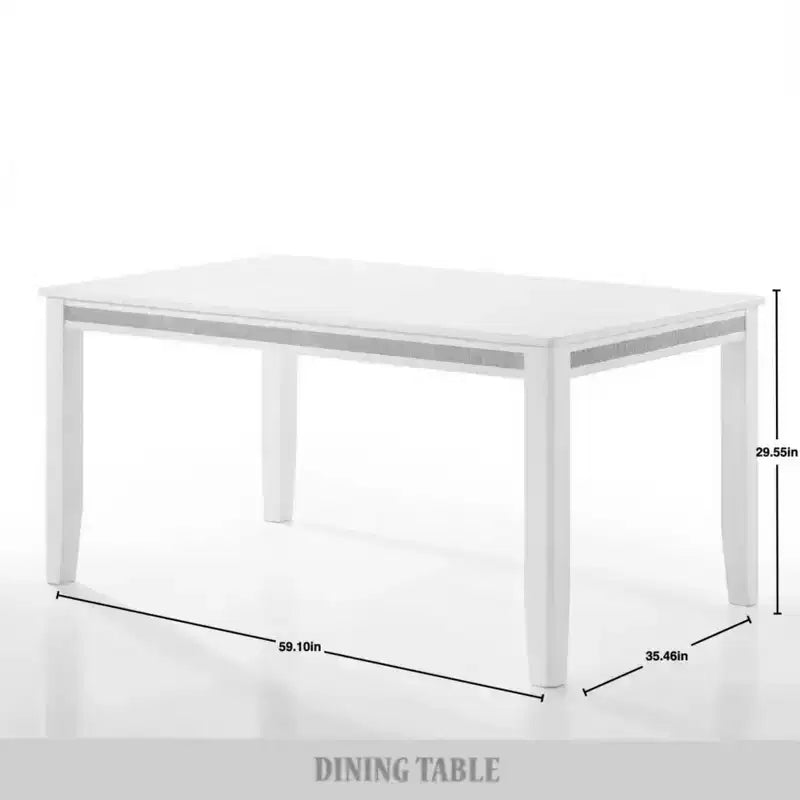ChaletPosh 59L Dining Table in White