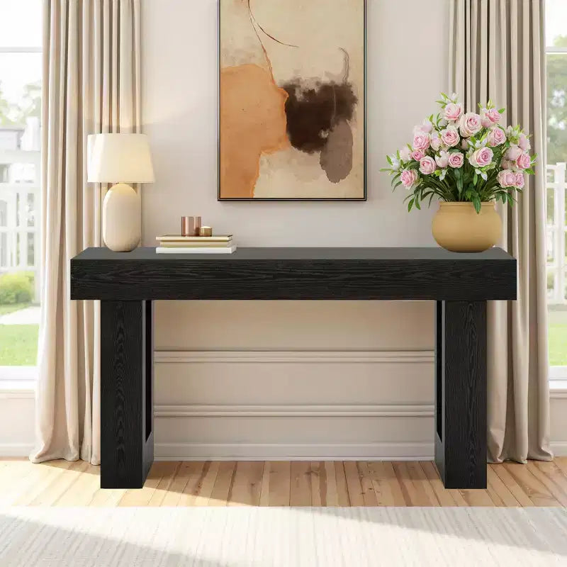 MAYEERTY Console Table with Lower Storage Shelf for Decor & Vases
