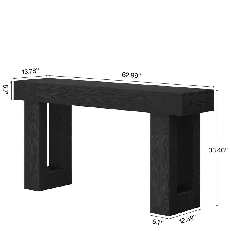 MAYEERTY Console Table with Lower Storage Shelf for Decor & Vases