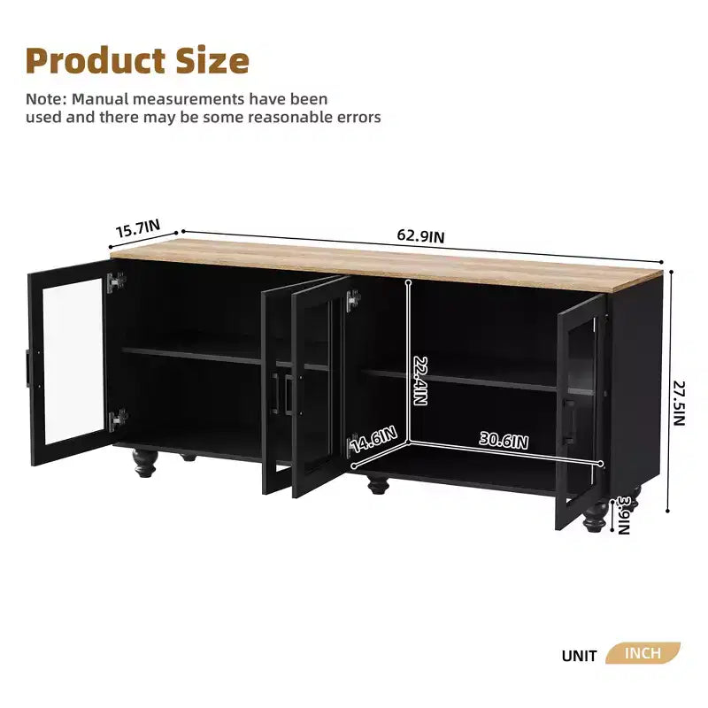 MAYEERTY Modern TV Stand for 100 TVs - Fluted Glass Door, LED Lights, Sliding Door, 2 Drawers, White