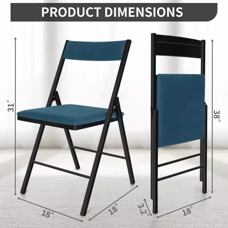 SUGIFT Padded Folding Chairs with Double Hinges