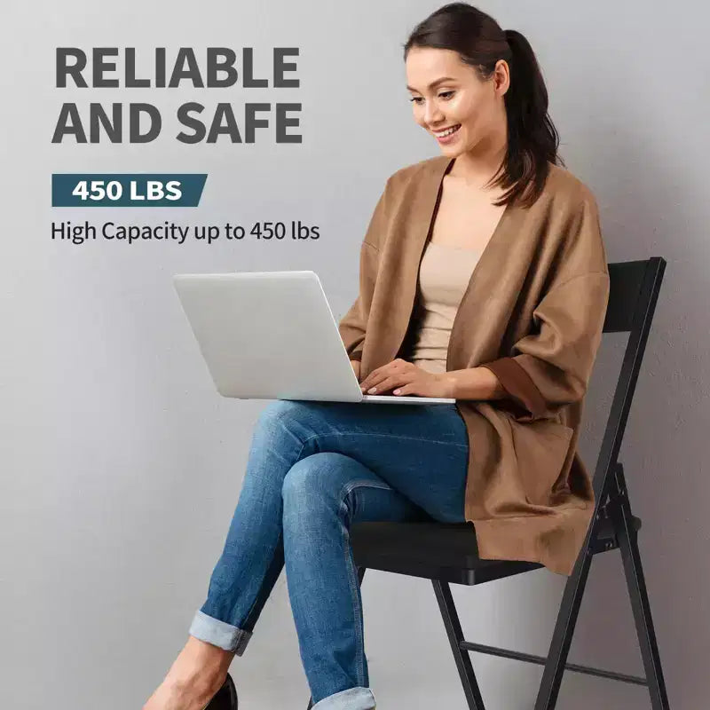 SUGIFT Padded Folding Chairs with Double Hinges