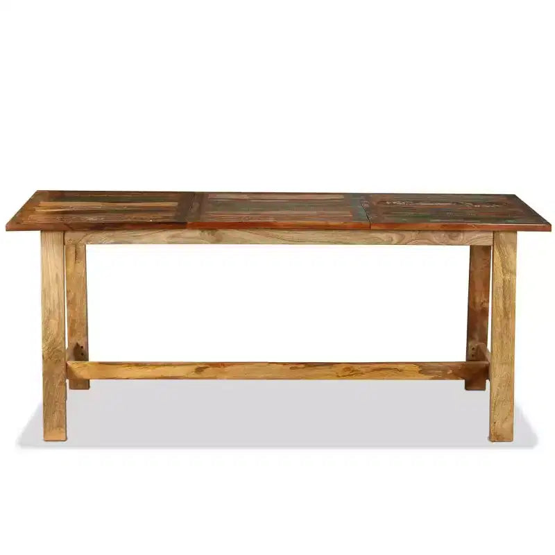 vidaXL Dining Table Multicolored Reclaimed Wood Large Industrial