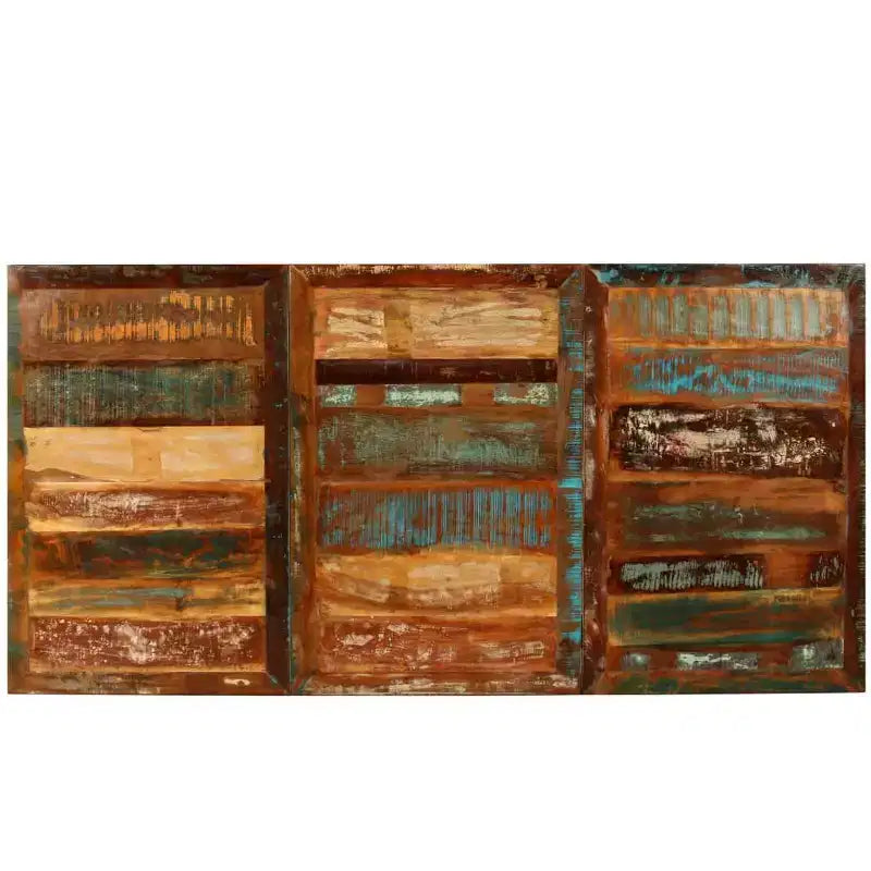 vidaXL Dining Table Multicolored Reclaimed Wood Large Industrial