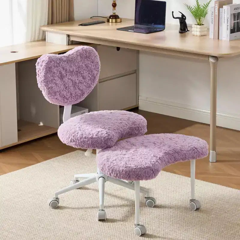 GDFStudio Hazlitt Ergonomic Cross-Legged Adjustable Height Swivel Chair with Wheels