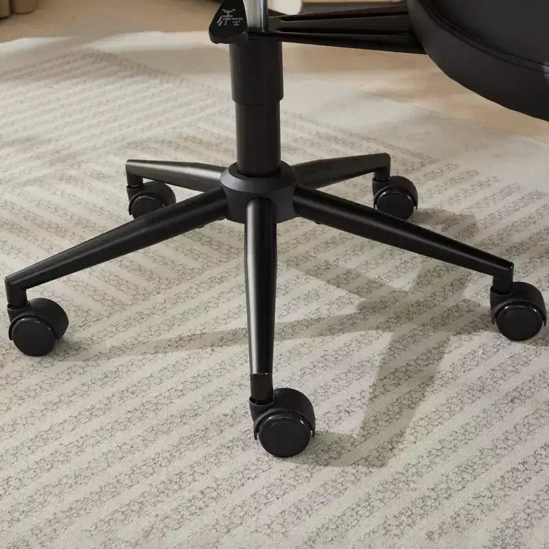 GDFStudio Hazlitt Ergonomic Cross-Legged Adjustable Height Swivel Chair with Wheels