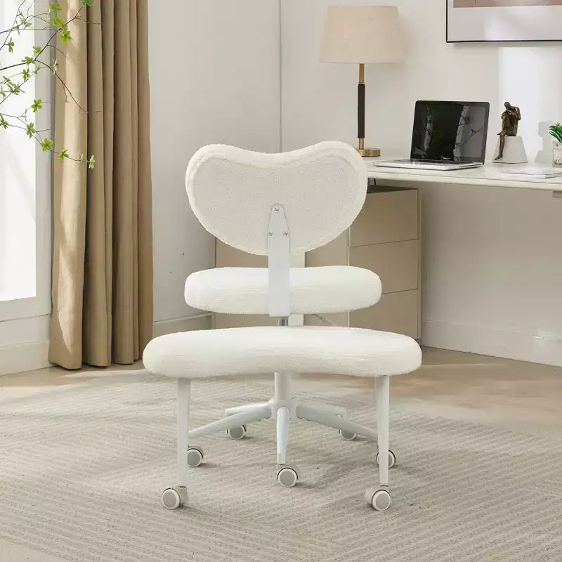 GDFStudio Hazlitt Ergonomic Cross-Legged Adjustable Height Swivel Chair with Wheels