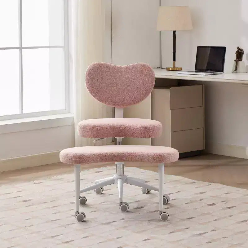 GDFStudio Hazlitt Ergonomic Cross-Legged Adjustable Height Swivel Chair with Wheels
