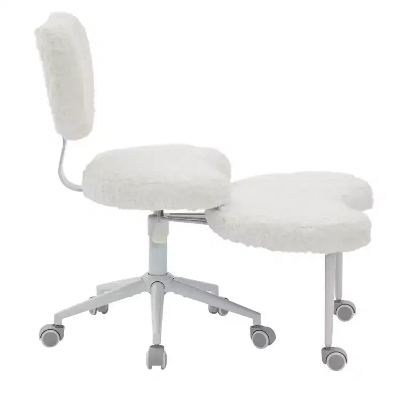 GDFStudio Hazlitt Ergonomic Cross-Legged Adjustable Height Swivel Chair with Wheels