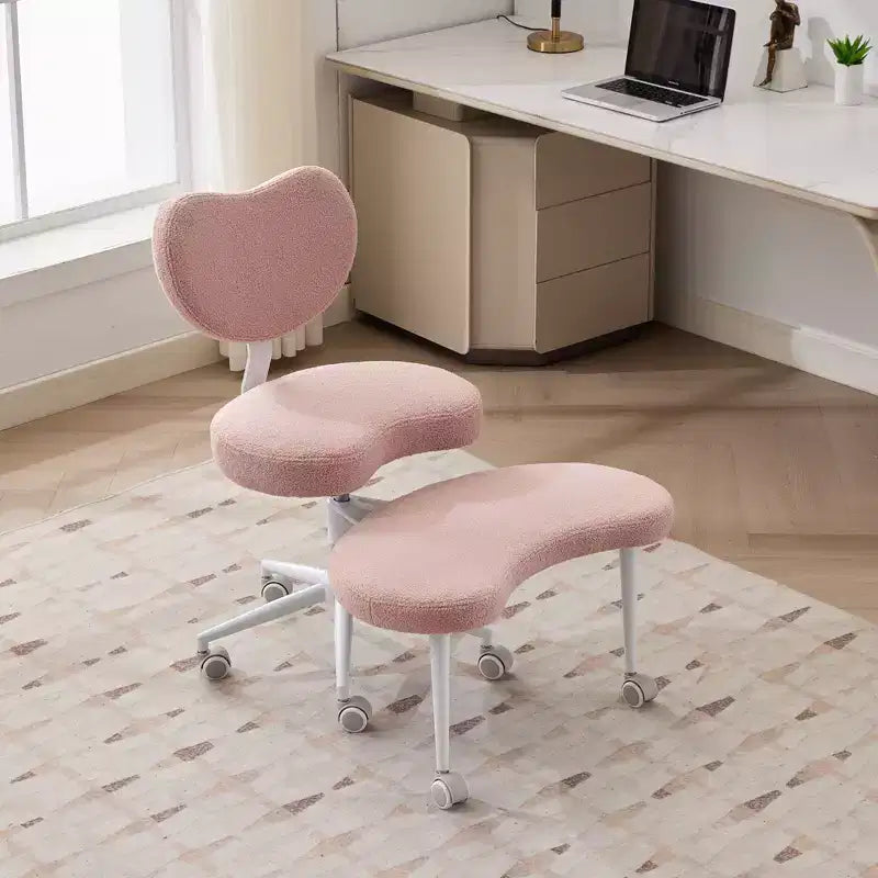 GDFStudio Hazlitt Ergonomic Cross-Legged Adjustable Height Swivel Chair with Wheels