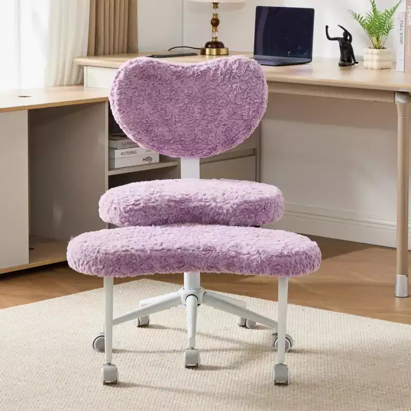 GDFStudio Hazlitt Ergonomic Cross-Legged Adjustable Height Swivel Chair with Wheels