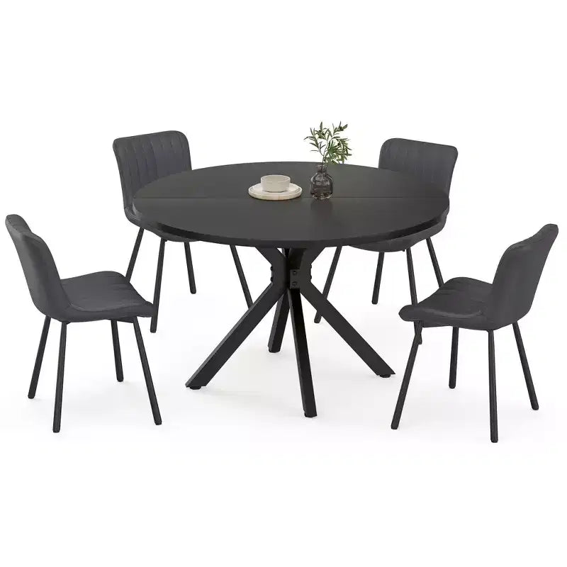 47Round Dining Table, Mid Century Modern Coffee Table for 4-6 Person