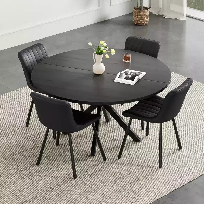 47Round Dining Table, Mid Century Modern Coffee Table for 4-6 Person