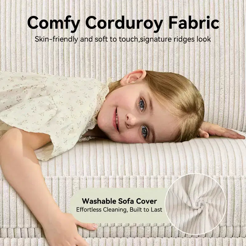 Dyonery 68 Loveseat Sofa, Comfy Couches for Living Room, Mid Century Modern Love Seat Sofa, Tool-Free Setup Small Couches for Bedroom Office