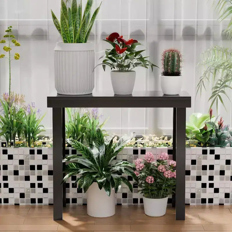 VINGLI 42.9 Console Table, Solid Wood Entryway Table, Narrow Sofa Table for Living Room, Entrance, Natural Wood