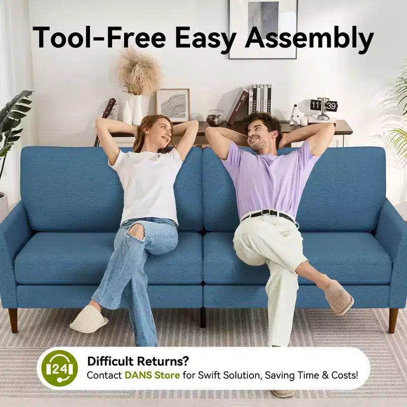 Dyonery 88 Loveseat Sofa, Comfy Couches for Living Room, Modern Oversized Love Seat Sofa, Tool-Free Setup Large Couches for Bedroom Office