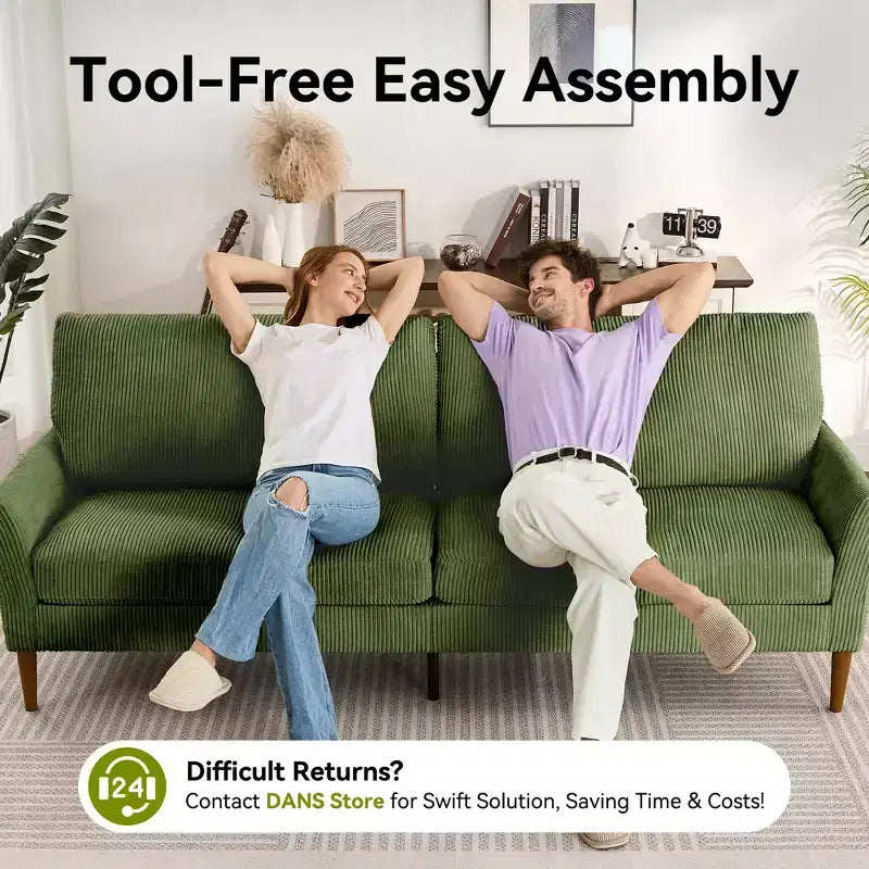 Dyonery 88 Loveseat Sofa, Comfy Couches for Living Room, Modern Oversized Love Seat Sofa, Tool-Free Setup Large Couches for Bedroom Office