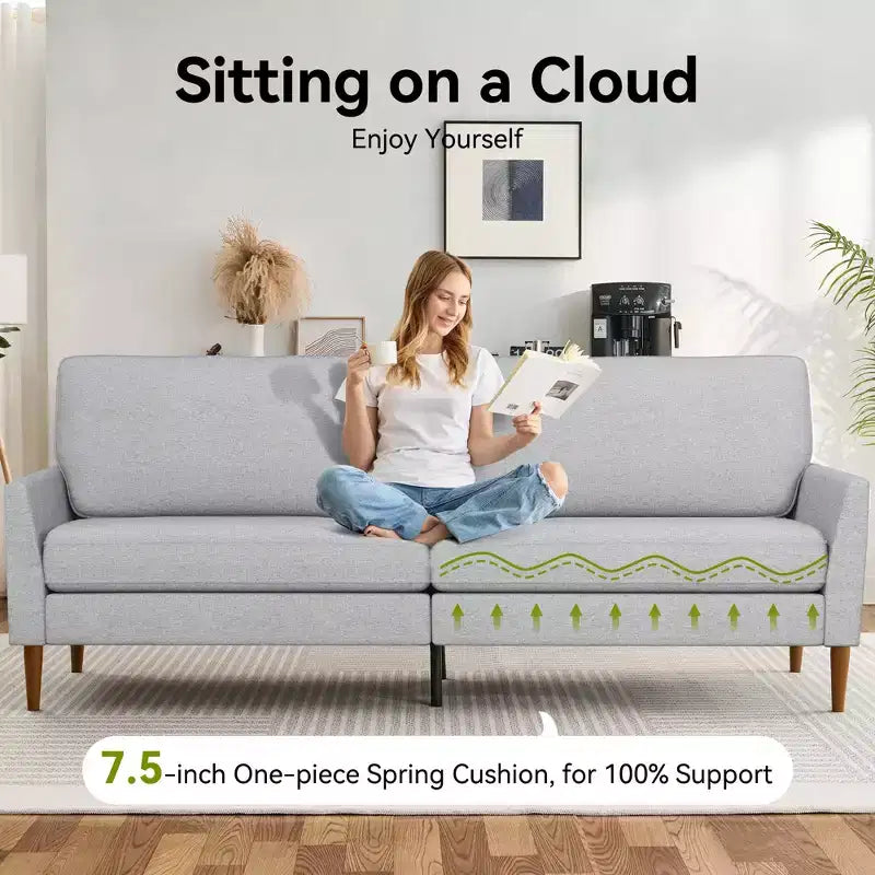 Dyonery 88 Loveseat Sofa, Comfy Couches for Living Room, Modern Oversized Love Seat Sofa, Tool-Free Setup Large Couches for Bedroom Office