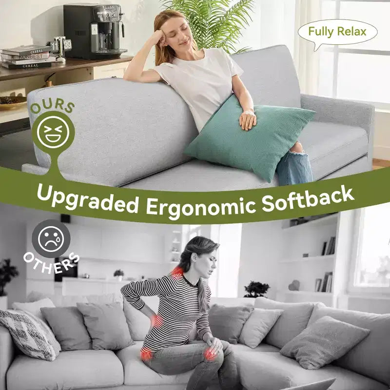 Dyonery 88 Loveseat Sofa, Comfy Couches for Living Room, Modern Oversized Love Seat Sofa, Tool-Free Setup Large Couches for Bedroom Office