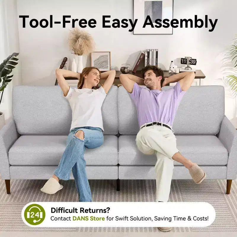 Dyonery 88 Loveseat Sofa, Comfy Couches for Living Room, Modern Oversized Love Seat Sofa, Tool-Free Setup Large Couches for Bedroom Office