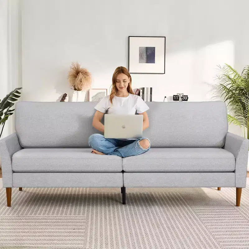 Dyonery 88 Loveseat Sofa, Comfy Couches for Living Room, Modern Oversized Love Seat Sofa, Tool-Free Setup Large Couches for Bedroom Office