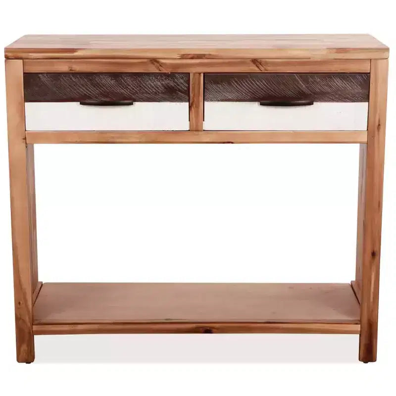 vidaXL Console Table Solid Acacia and Engineered Wood 33.9x11.8x29.5