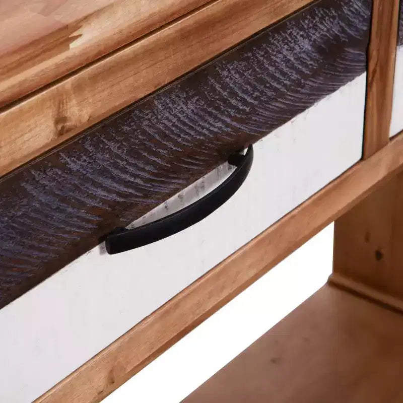 vidaXL Console Table Solid Acacia and Engineered Wood 33.9x11.8x29.5