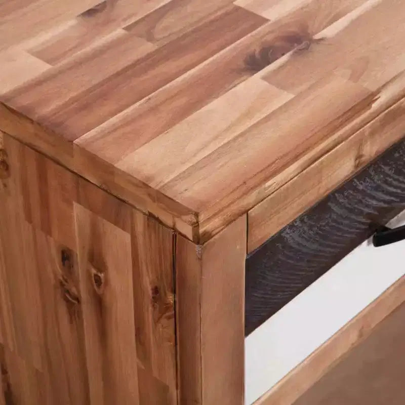 vidaXL Console Table Solid Acacia and Engineered Wood 33.9x11.8x29.5