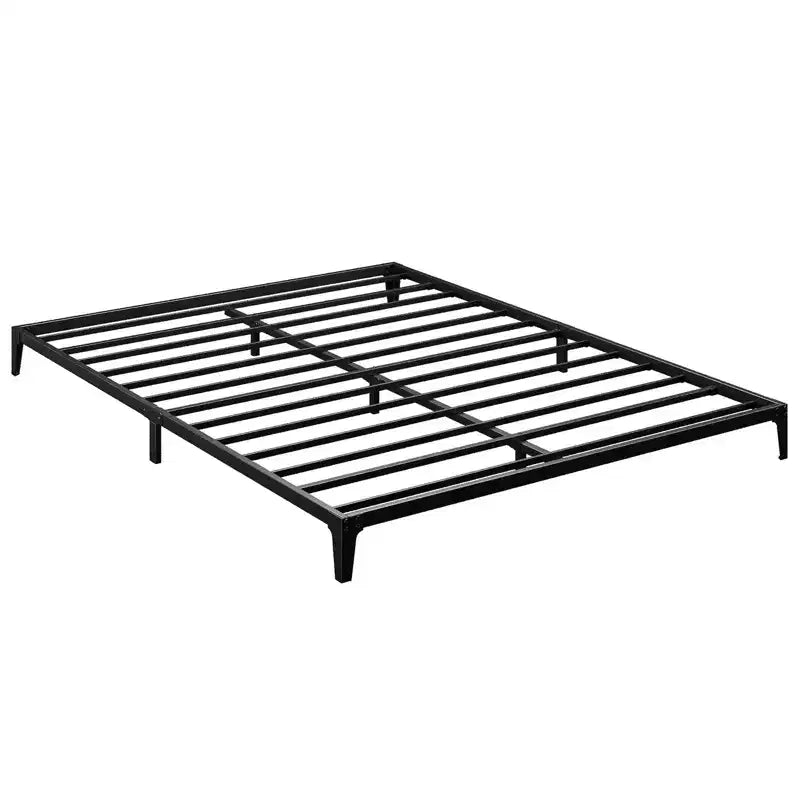 Bed Frame, Metal Platform Bed Frame No Box Spring Needed, Heavy Duty Bed Frame with Under-Bed Storage Space, Sturdy Metal Slat Support