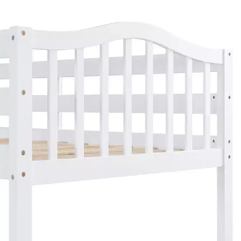 Whisen Modern Design Twin Size Wooden Loft Bed with Drawers, Cabinet, Shelves and Desk - White
