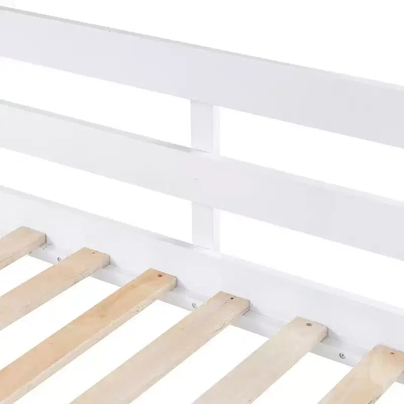 Whisen Modern Design Twin Size Wooden Loft Bed with Drawers, Cabinet, Shelves and Desk - White