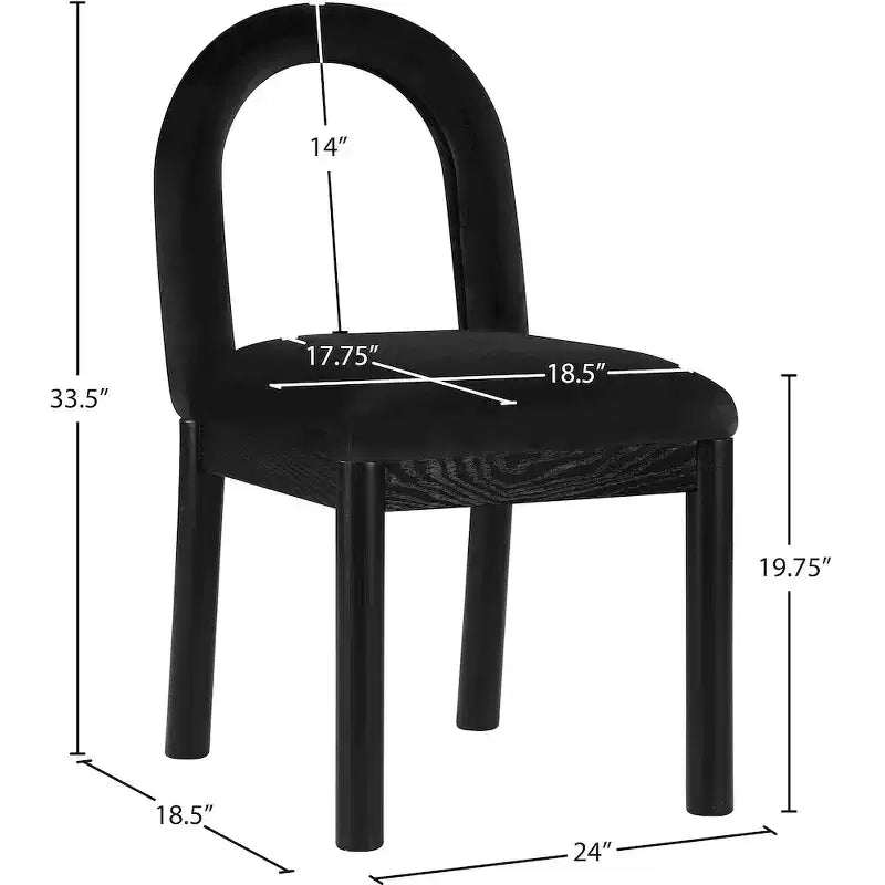 Meridian Furniture,Conrad Velvet Dining Chair