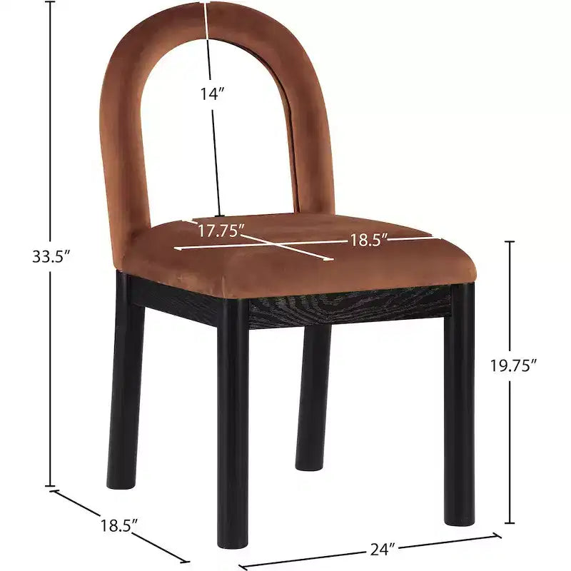 Meridian Furniture,Conrad Velvet Dining Chair