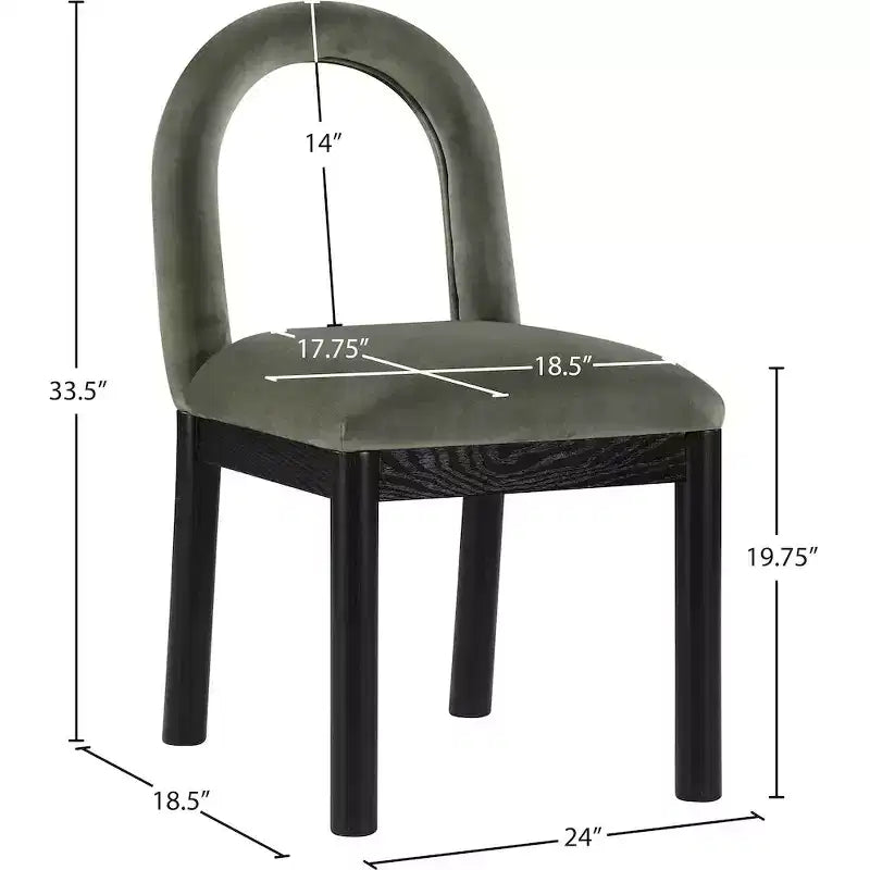 Meridian Furniture,Conrad Velvet Dining Chair