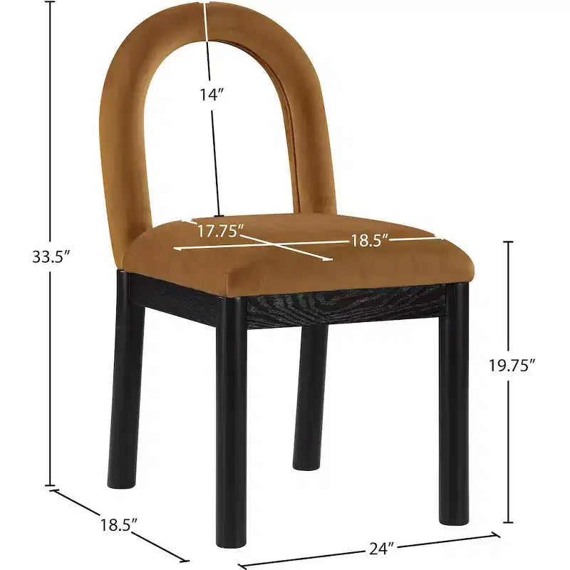 Meridian Furniture,Conrad Velvet Dining Chair