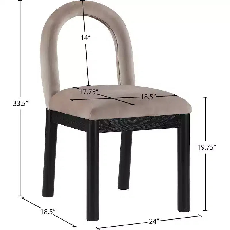 Meridian Furniture,Conrad Velvet Dining Chair