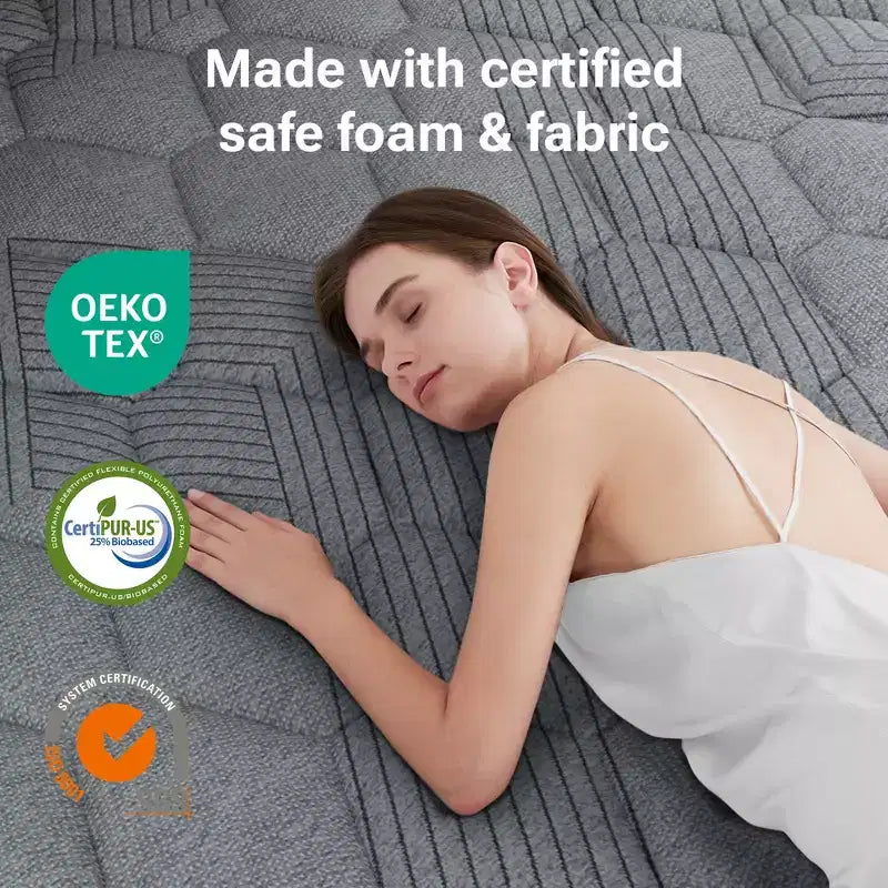 Swedrea Hybrid Mattress Medium Cooling Memory Foam Bed-in-a-Box White