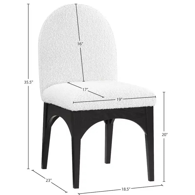 Meridian Furniture,Waldorf Boucle Fabric Dining Chair