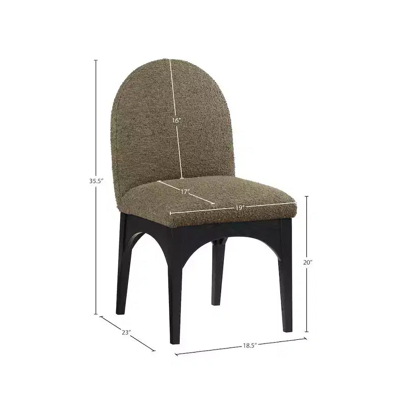 Meridian Furniture,Waldorf Boucle Fabric Dining Chair