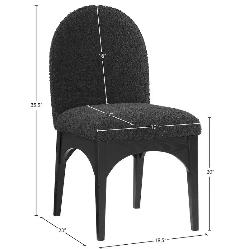 Meridian Furniture,Waldorf Boucle Fabric Dining Chair