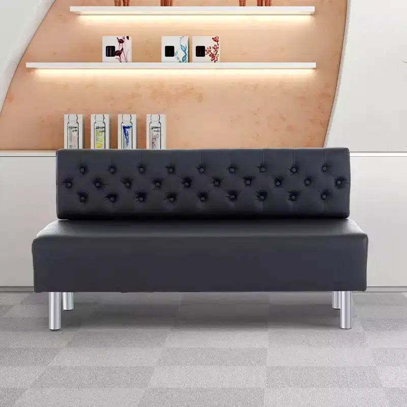 Karl Home 58.6 in. Upholstered Waiting Room Reception Bench Chair with Button Tufted Backrest