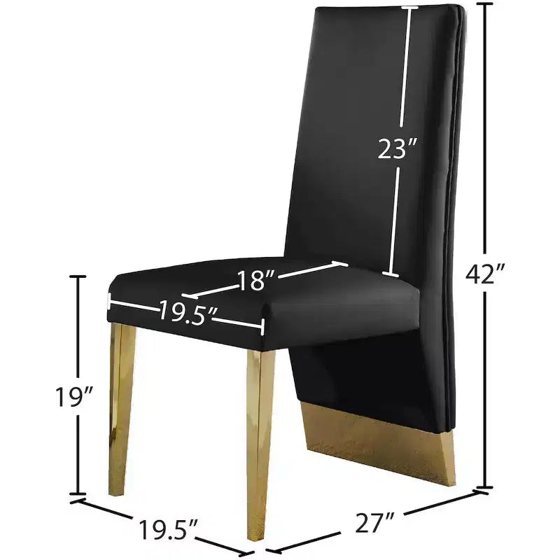 Meridian Furniture,PorshaVegan Leather Dining Chair, Set of 2