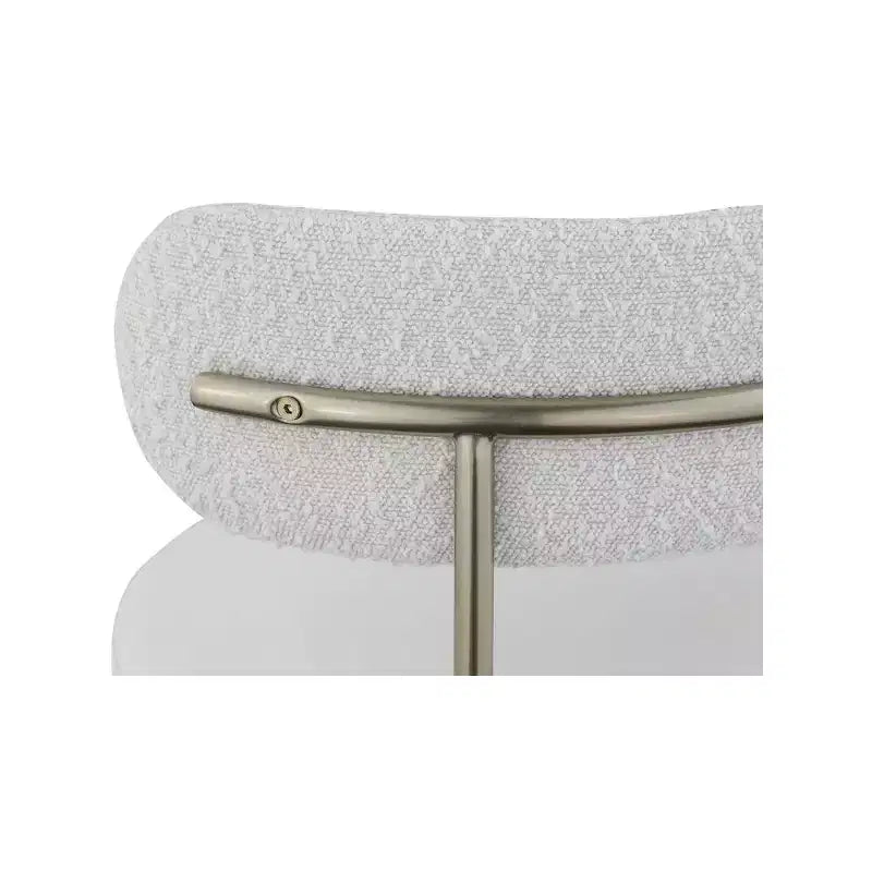 Meridian Furniture,Beacon Vegan Leather and Boucle Fabric Dining Chair, Set of 2