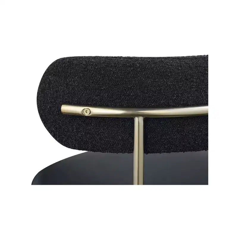 Meridian Furniture,Beacon Vegan Leather and Boucle Fabric Dining Chair, Set of 2