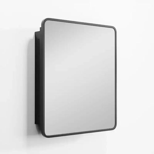 30 * 24 Inch Black Rectangular Bathroom Medicine Cabinet With Mirror